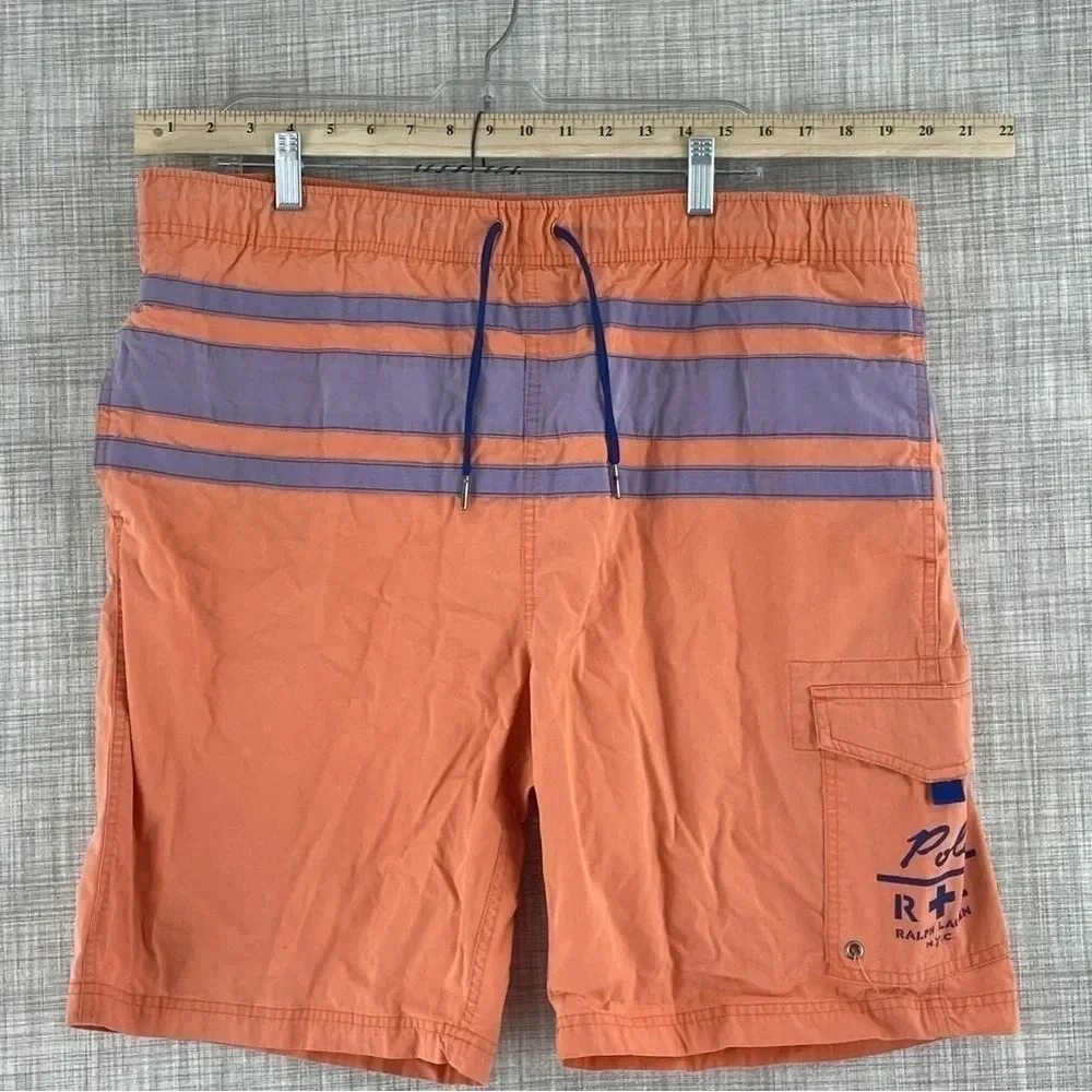 Polo Ralph Lauren Mens Size L lined swim trunks *flaw* 3206